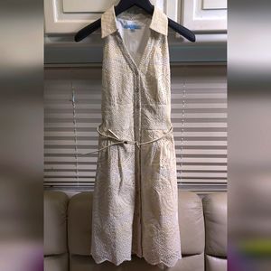 Antonio Melanie Cream Eyelet Dress